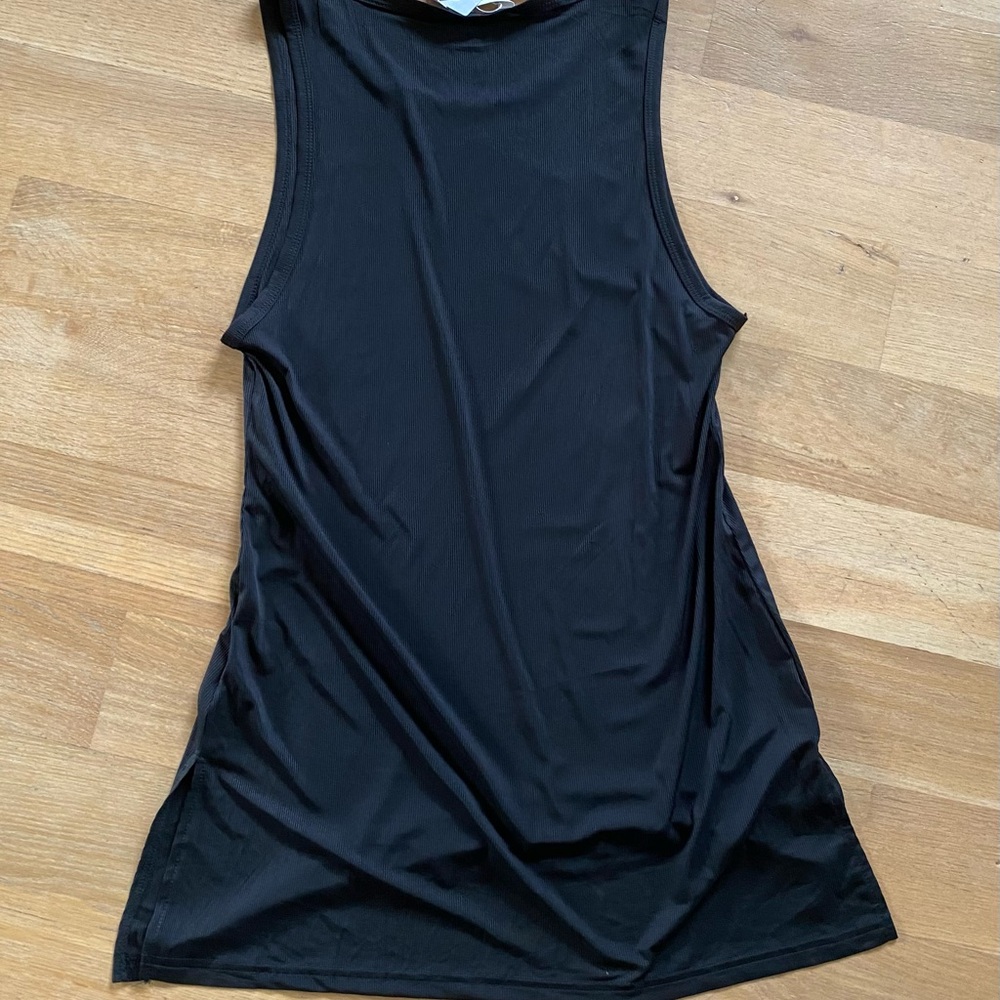 Women's YYA Black Tank Sleeveless Nightgown Medium NWT